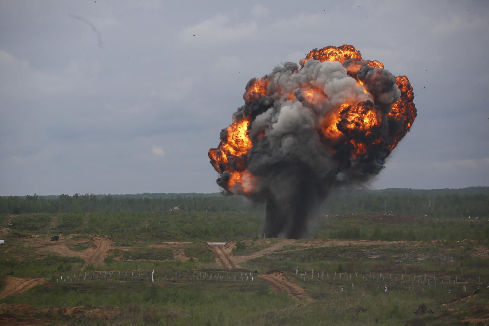 Military exercises in the Leningrad region of Russia